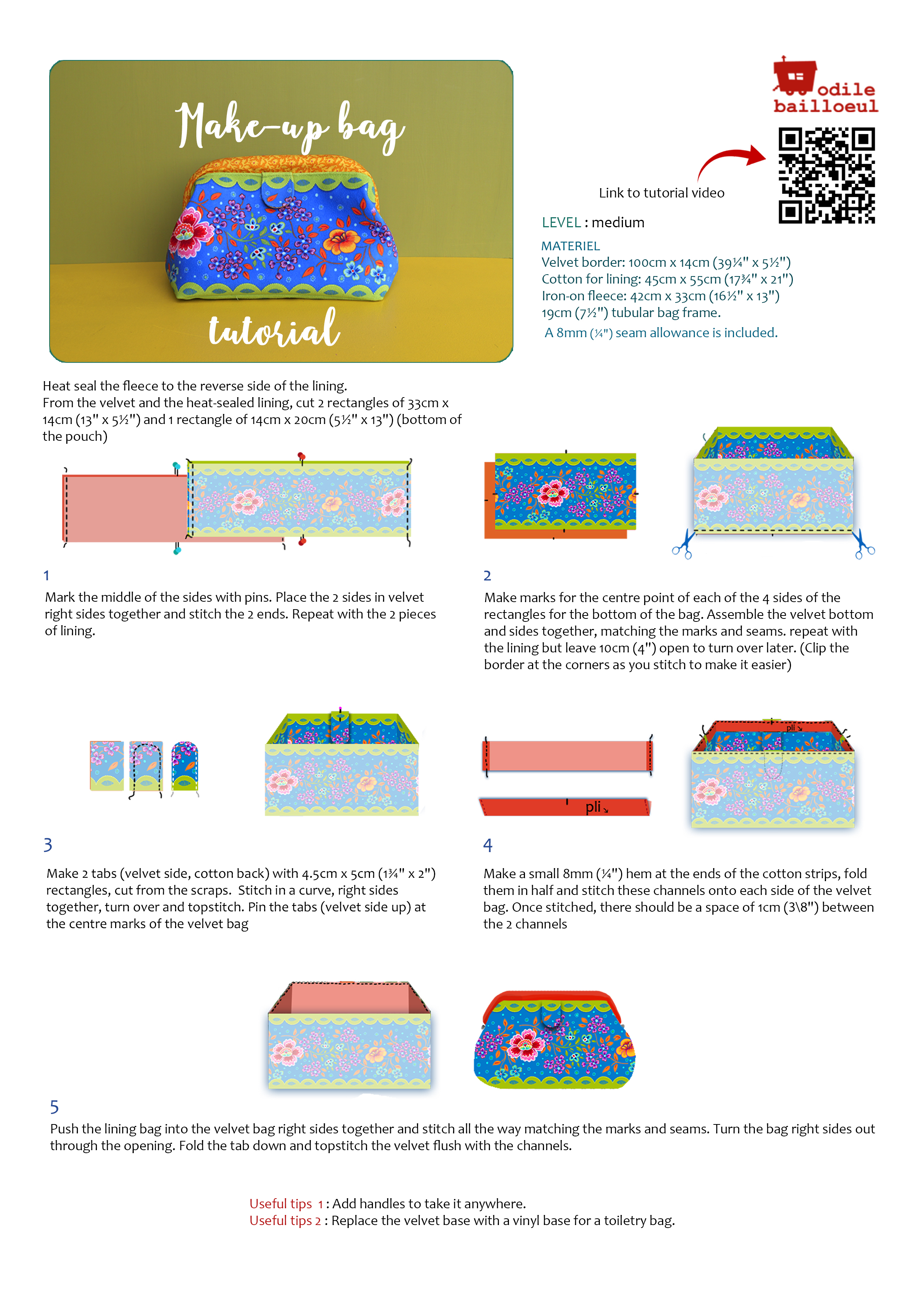 Tutorial make-up pouch